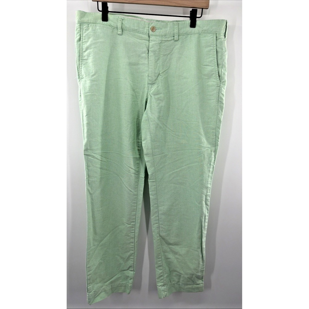 Polo Ralph Lauren Chino Pants VTG Mens 36x30 Slim Fit Green Coastal Preppy